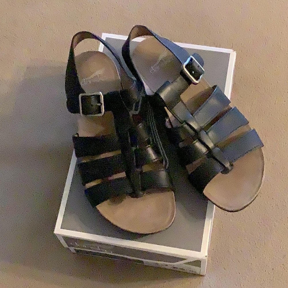 Dansko black sandals 38 7.5